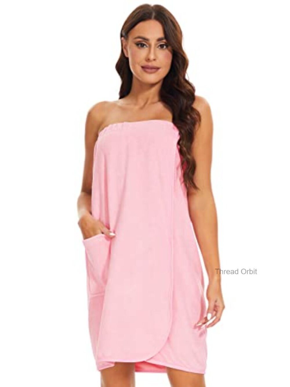 Terry Cloth Bath Towel Robe Spa Body Wrap Snap Closure